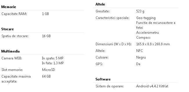 LG G Pad 10 - Specificatii tehnice
