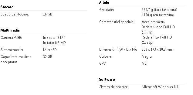 Allview Wi10N - Specificatii tehnice